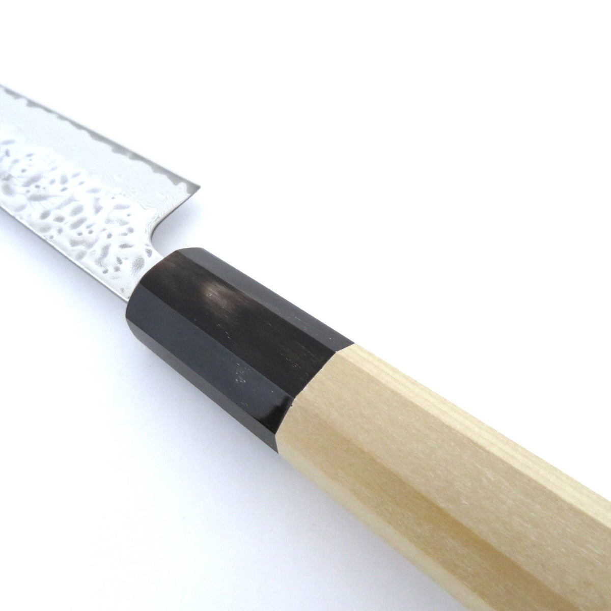 義弘作 ペテイナイフ 包丁 ZA18鋼 69層ダマスカス 5寸 樫八角柄 義弘作