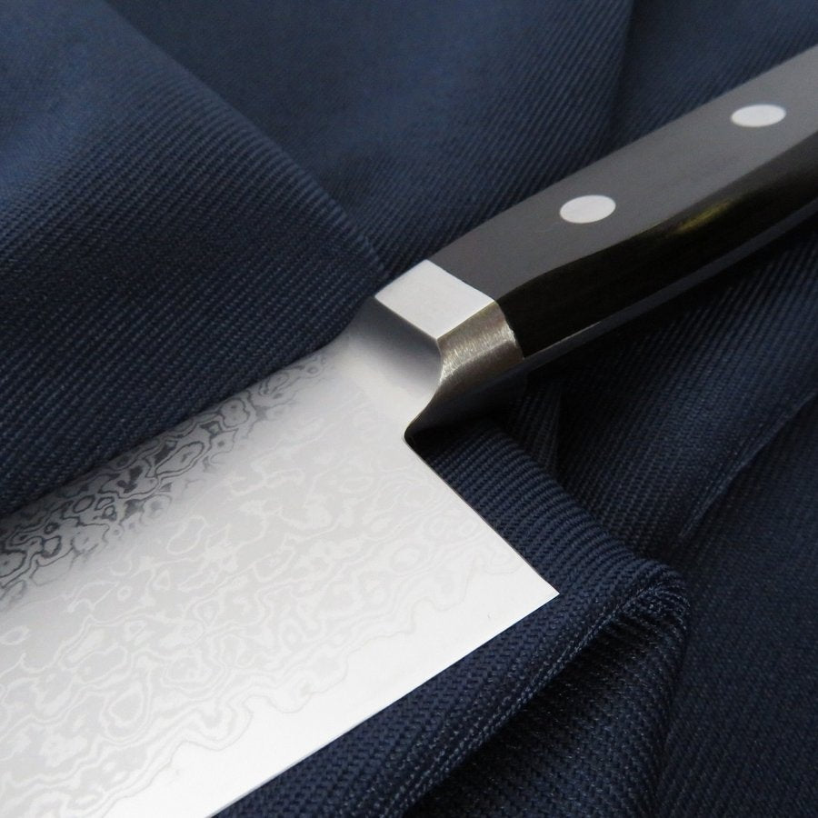 S33B 33層ダマスカス鋼 三徳包丁＜切付型＞ – 菊一文珠四郎包永（きく